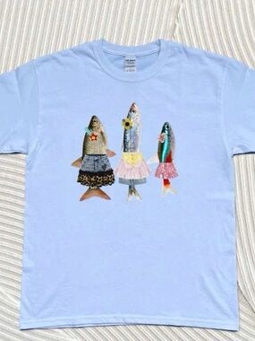 Fish Shirt Funny Graphic Tee Gildan Women Gift